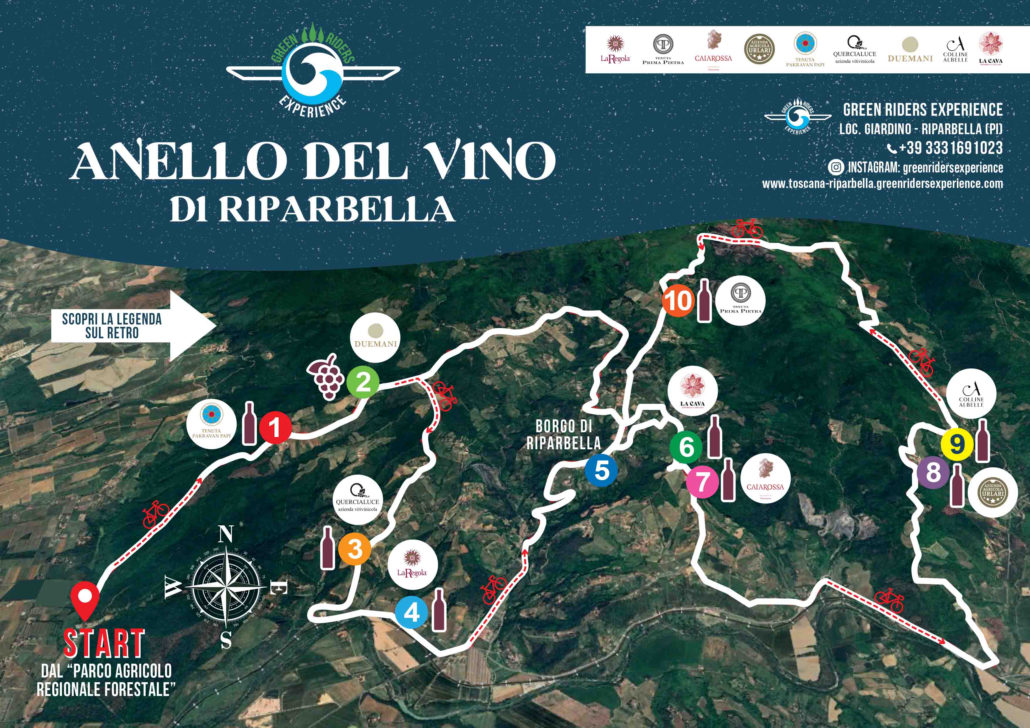 Foto itinerario Anello del vino di Riparbella